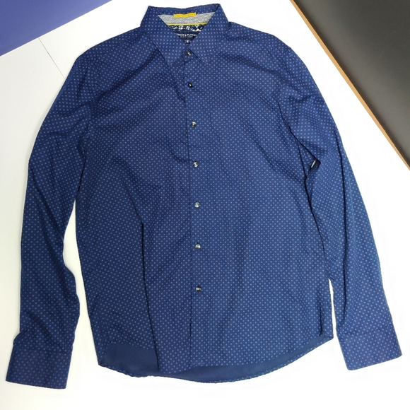 Denim & Flower Long Sleeve Button Up Shirt Large - Picture 2 of 7